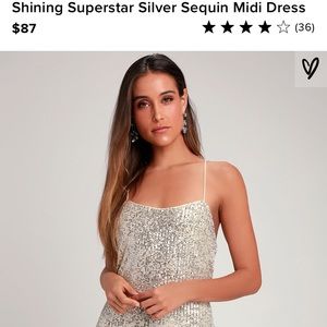 NWOT Lulu’s Sequin Midi Dress